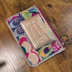 Coach poppy flat wallet coin purse